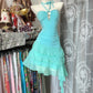 Light blue ruffled vintage elegant short chiffon homecoming dress holiday party dress gh4776
