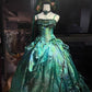 Dazzling And Stunning, Beautiful Manor Princess Emerald Long Formal Dress gh6729