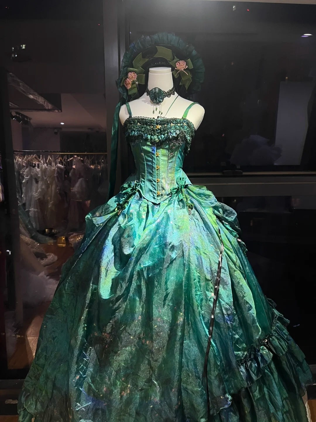 Dazzling And Stunning, Beautiful Manor Princess Emerald Long Formal Dress gh6729