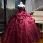 Absolutely Stunning And Elegant French-Style Red Princess Dress With A Huge Train gh6726