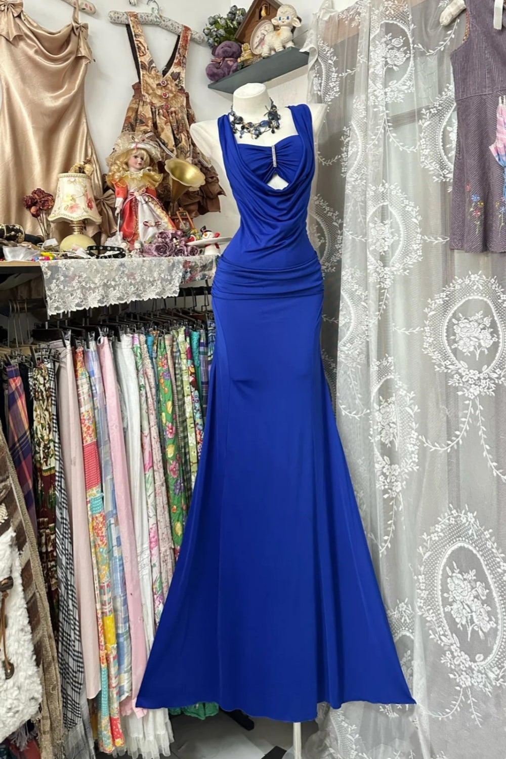 Retro-Kleid Exquisites langes Abendkleid gh6687