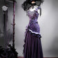 Girlhomeshops-Purple shining sweet velvet satin long prom dress birthday party dress gh5349
