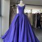 girlhomeshops- Purple Elegant Satin Long And Floor Prom Dress gh6214