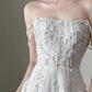 girlhomeshops- Vintage White Beaded Embroidery Strapless Long Train Court Style Wedding Gown gh6096