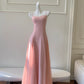 girlhomeshops--Pink spaghetti strap long dress gh5732