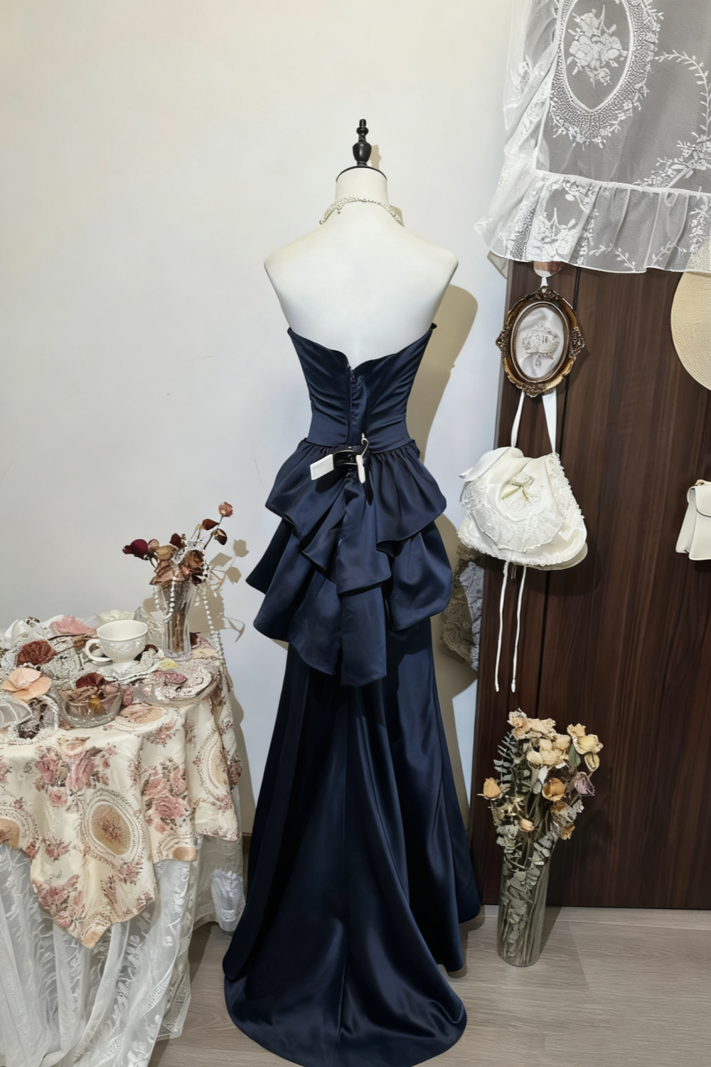 girlhomeshops - Nouvelle robe de soirée bleu marine gh6121