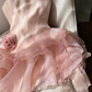 Pink Cute Fantasy Floral Short Chiffon Mini Homecoming Dress Women Birthday Party Dress gh4727