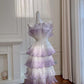 Purple Fairy Elegant Beautiful Homecoming Dress Short Chiffon Ball Gown Birthday Party Dress Evening Dress gh4411