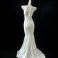 Robe de soirée longue en satin blanc à la mode, robe de bal, robe de soirée, gh4838