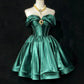 Green princess jewel short fashion retro homecoming dress prom dress evening dress gh4366