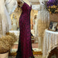 Girlhomeshops-Purple Beaded Vintage Elegant Long Chiffon Prom dress Evening Dress Party Dress gh5045