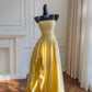 girlhomeshops--Yellow sweet long tulle prom dress gh5577