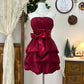 Burgundy Short Cute Sweet Homecoming Dress Birthday Party Dress gh4260