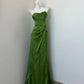 Green simple fashion satin long prom dress evening dress party dress gh4832