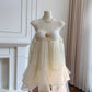 White Fantasy Short Chiffon Homecoming Dress Outdoor Holiday Party Dress gh4764