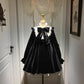 Black doll collar velvet short birthday dress doll dress gh6658