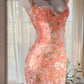 Orange Grapefruit Luxurious Sfumato Exquisite shiny Beads Short sequins Chiffon Fairy Homecoming Dress Prom Dress Evening Dress Cocktail Party Dress Prom Dress Date Dress gh3991