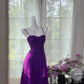 ✨Girlhomeshops-Purple Simple Fashion Short Chiffon Homecoming Dress Birthday Party Dress gh4989