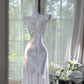 Girlhomeshops-White simple fashion elegant long chiffon Prom dress evening dress party dress gh5164