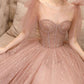 Pink Shiny Sweet A-Line Long Elegant Halter Neck Ball Gown Evening Dress gh3294