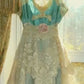Blue Vintage Lace Long Satin Garden Party Dress gh4754
