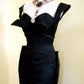 girlhomeshops--Black Simple Fashion Sweetheart Collar Short Satin Homecoming Dress gh5642