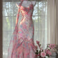 Pink Elegant Fairy Chiffon Ball Gown Evening Dress Party Dress gh4321