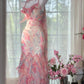 Pink Elegant Fairy Chiffon Ball Gown Evening Dress Party Dress gh4321