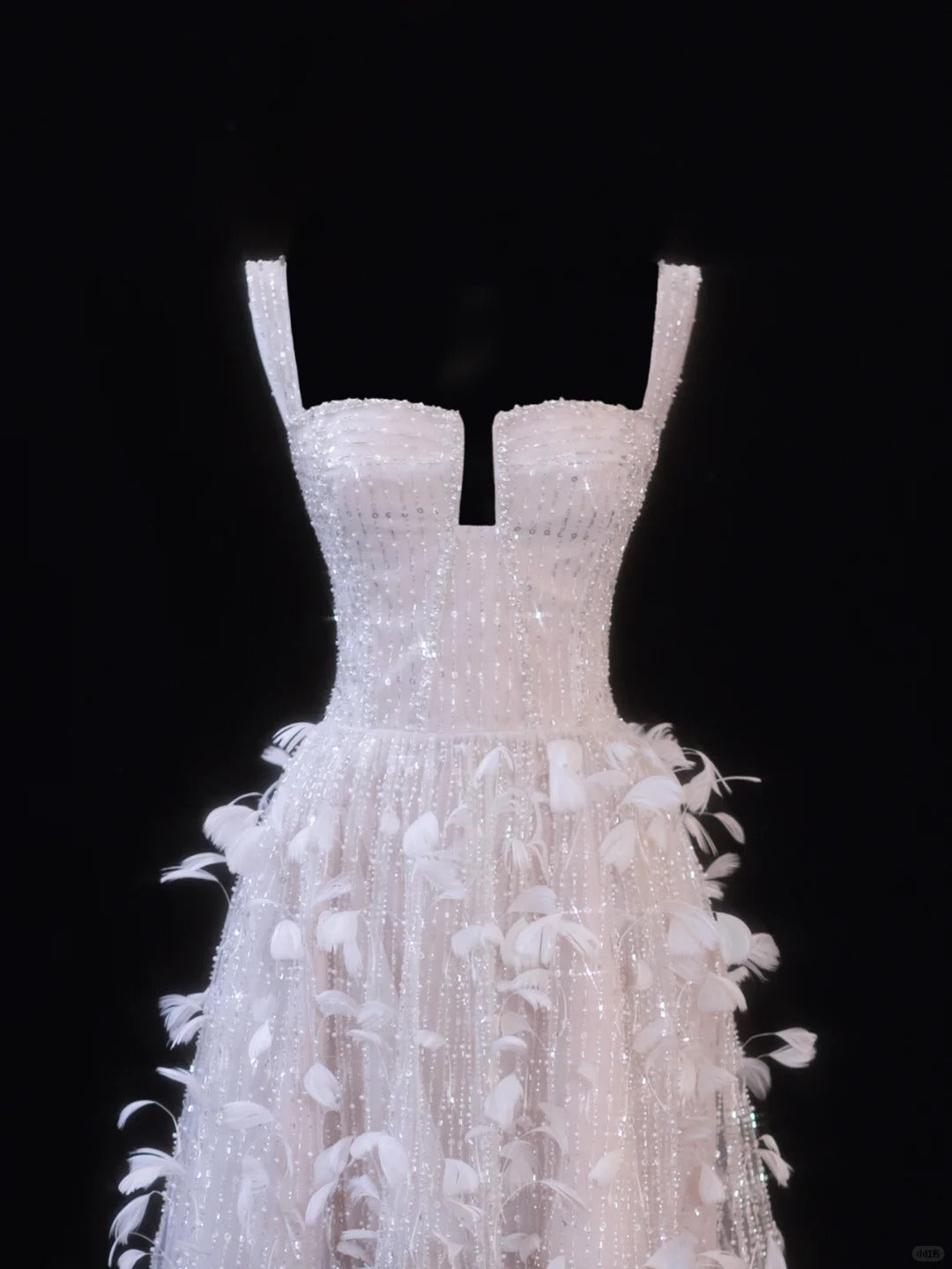 Girlhomeshops - Robe de soirée courte en tulle perlé et plumes roses, tenue de fête d'anniversaire gh5377