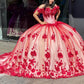 Robe de soirée en tulle rouge magnifique et exquise avec des appliques florales douces et longues gh3345