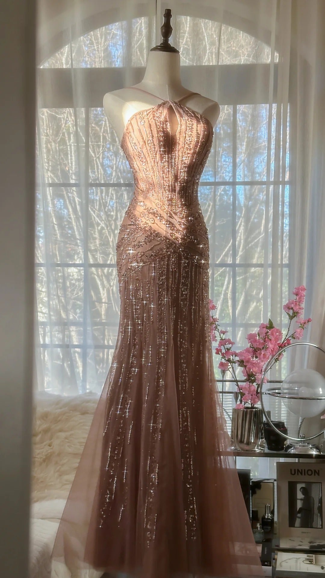 Robe de soirée longue en mousseline de soie, robe de bal, robe de soirée, robe de bal, robe de Saint-Valentin, gh4047