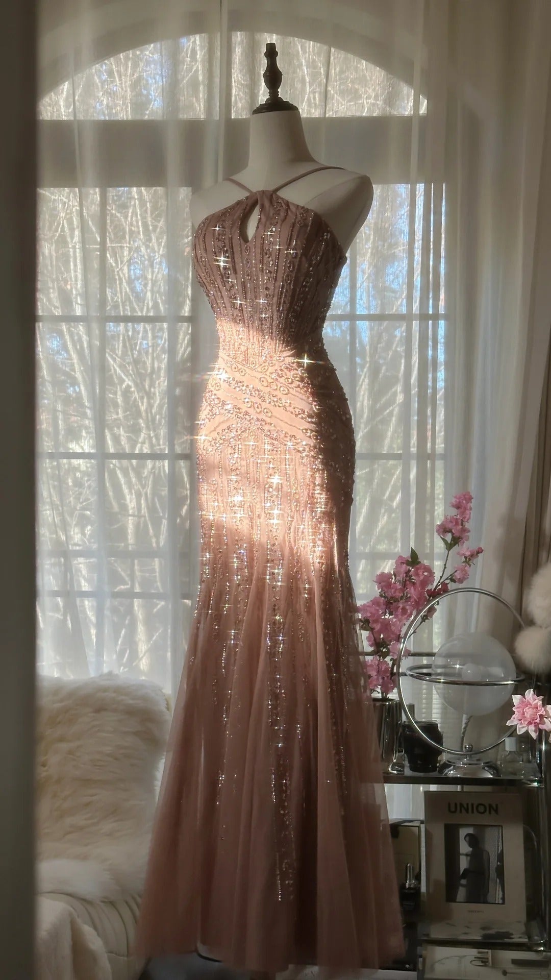 Robe de soirée longue en mousseline de soie, robe de bal, robe de soirée, robe de bal, robe de Saint-Valentin, gh4047