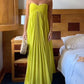 Yellow fashion elegant long chiffon ball gown evening dress wedding guest party dress gh3430