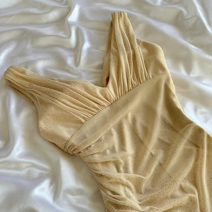 Robe de soirée longue en mousseline de soie, robe de soirée, robe de remise de diplôme, robe de bal, robe de soirée ...