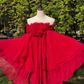 Rot Atemberaubende Mode Vintage Elegante Zarte Blumen Lange Chiffon Homecoming Kleid Ballkleid Abendkleid Geburtstag Party Kleid gh4145