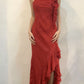 Rotes, modisches Spaghettiträger-Kleid mit Rüschen, langes, elegantes Tüll-Ballkleid, Abendkleid, Partykleid gh3241