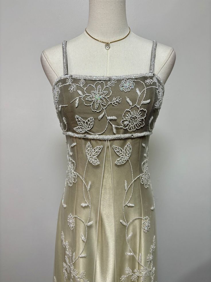 Champagne color gorgeous retro gradient exquisite beaded long elegant tulle ball gown evening dress party dress prom dress gh3192