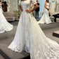 Girlhomeshops-White lace long elegant tulle wedding prom dress gh5434