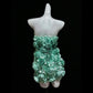 Mint Green Floral Short Satin Homecoming Dress Prom Dress Birthday Dress gh4637