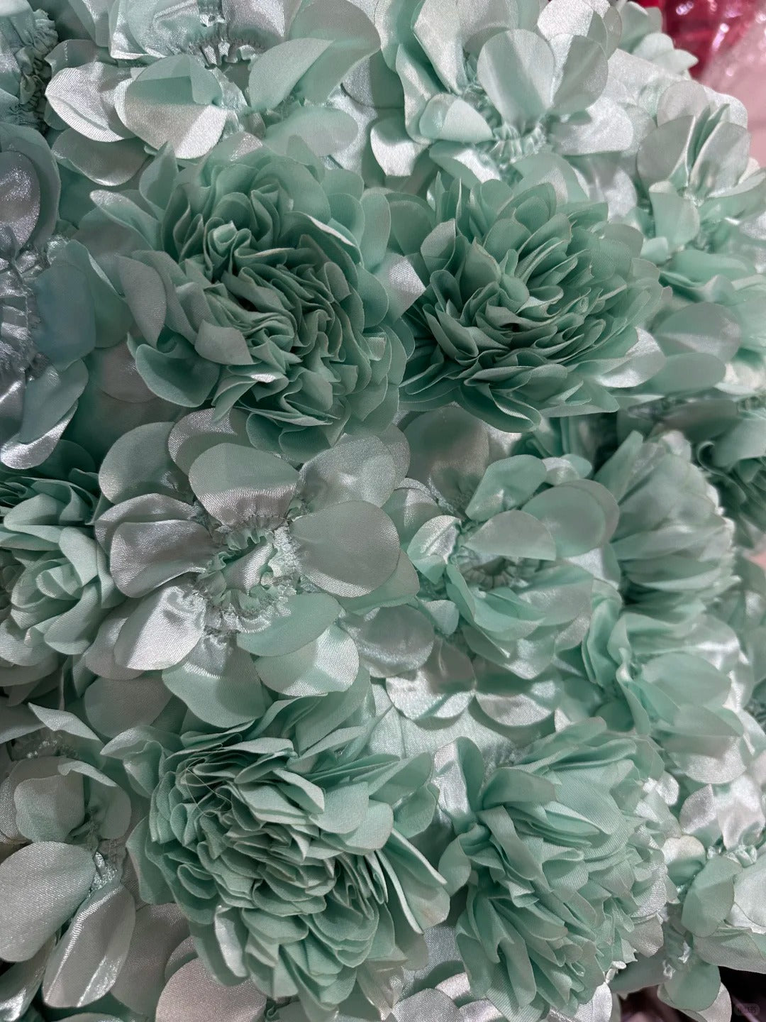 Mint Green Floral Short Satin Homecoming Dress Prom Dress Birthday Dress gh4637