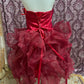 Burgundy Princess Tulle Short Homecoming Dress Prom Dress gh4644