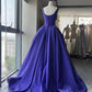 girlhomeshops- Purple Elegant Satin Long And Floor Prom Dress gh6214