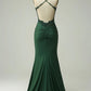 Blue/Green/Red Exquisite Shiny Elegant Satin Long Mermaid Fit Floor Length Ball Gown Evening Dress Prom Dress gh4202