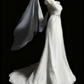girlhomeshops-White Elegant Long Tulle Wedding Dress For Brides gh6284