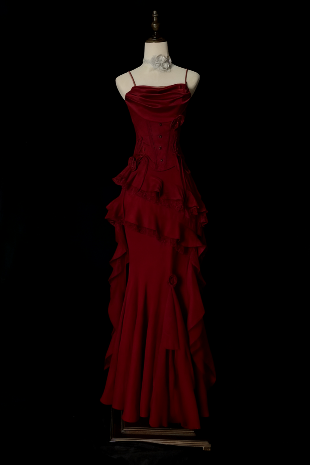 Robe de soirée blanche rétro élégante, longue ou courte, en dentelle, gh3443