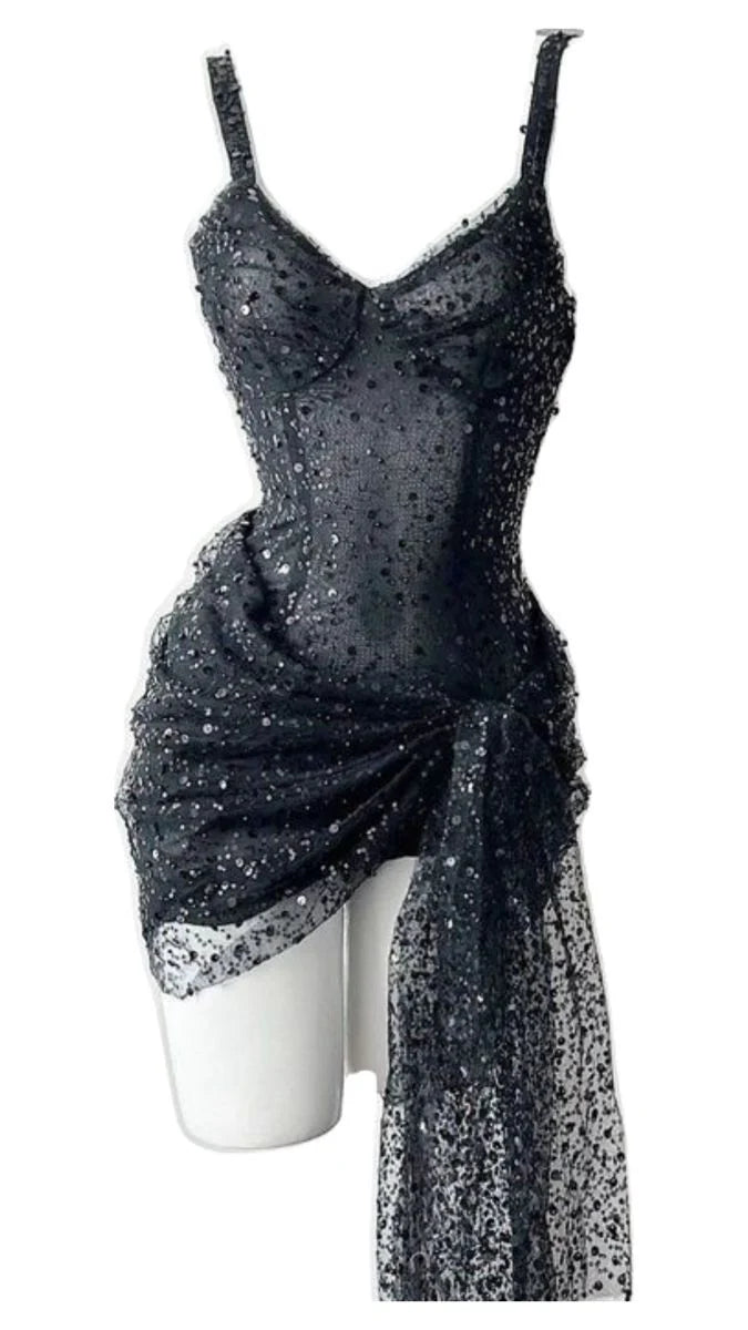 Girlhomeshops-Pink/Black Sparkling Sequin Short Homecoming Dress Cocktail/Birthday Party Dress gh5016