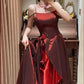 Burgundy Exquisite Beaded Long Floral Satin Tulle Ball Gown Evening Gown Graduation Gown gh4255