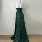 Green simple fashionable elegant long sequin floor-length tail ball gown evening dress prom dress gh3727