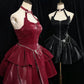 girlhomeshops-Black/Red Short Homecoming Dress Halloween Party Dress Halloween Costume Outfit Halloween gh5771
