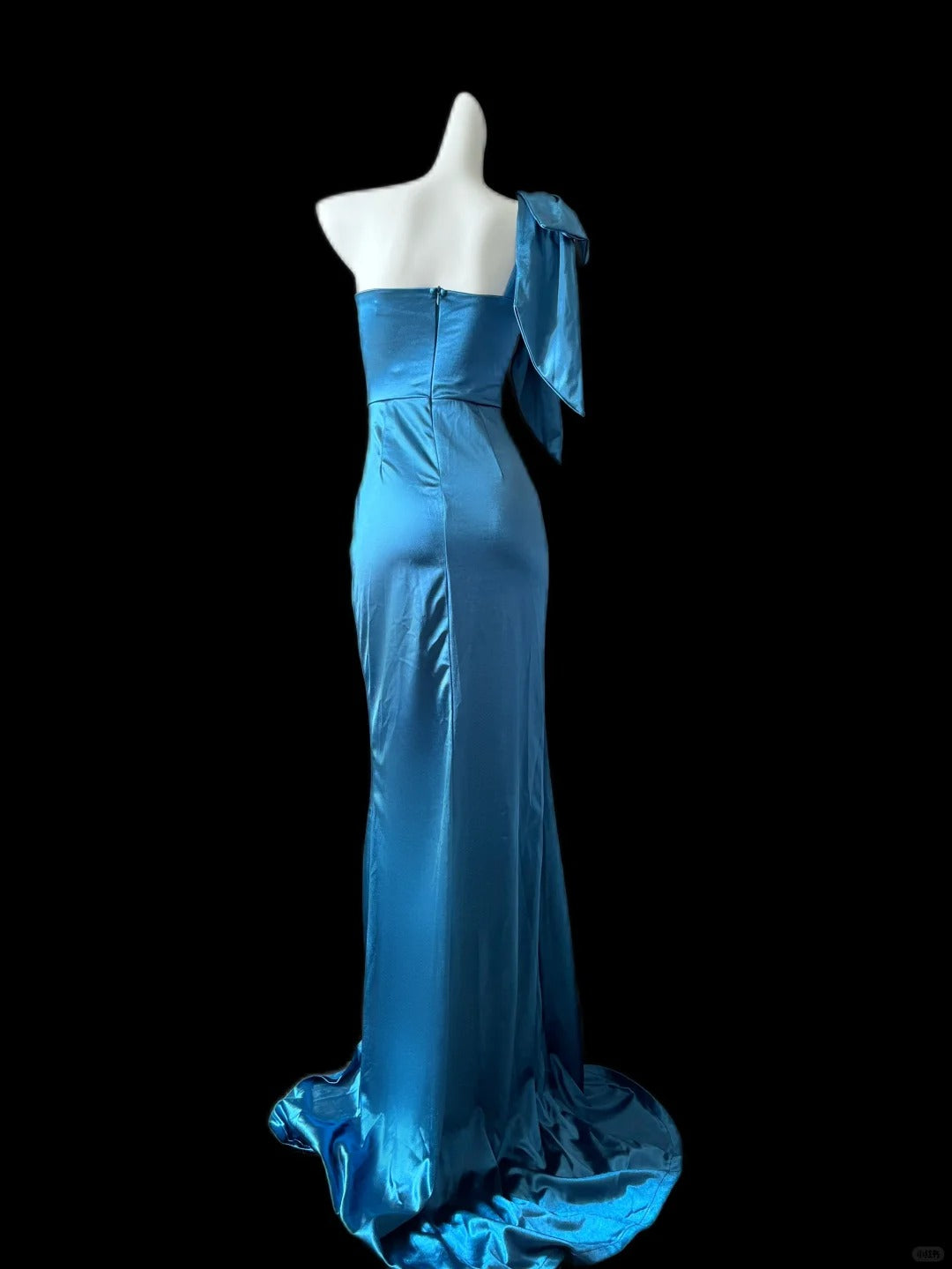 Green/blue/pink simple fashion elegant sweetheart neckline one shoulder long satin sexy slit floor-length ball gown evening dress prom dress gh4072